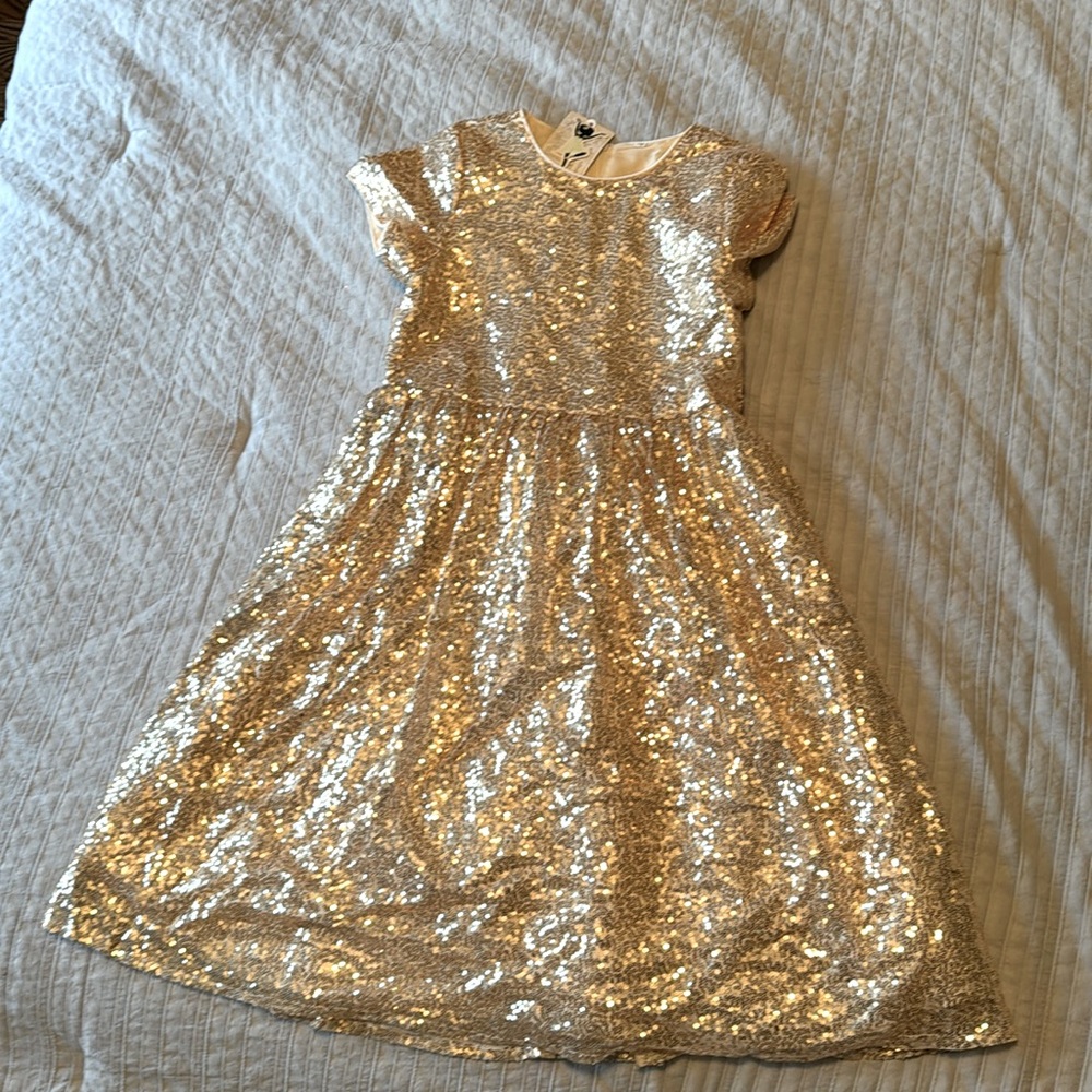 Gold Sequin Party Dress-new